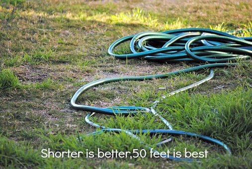 best size for metal garden hose is 50 feet